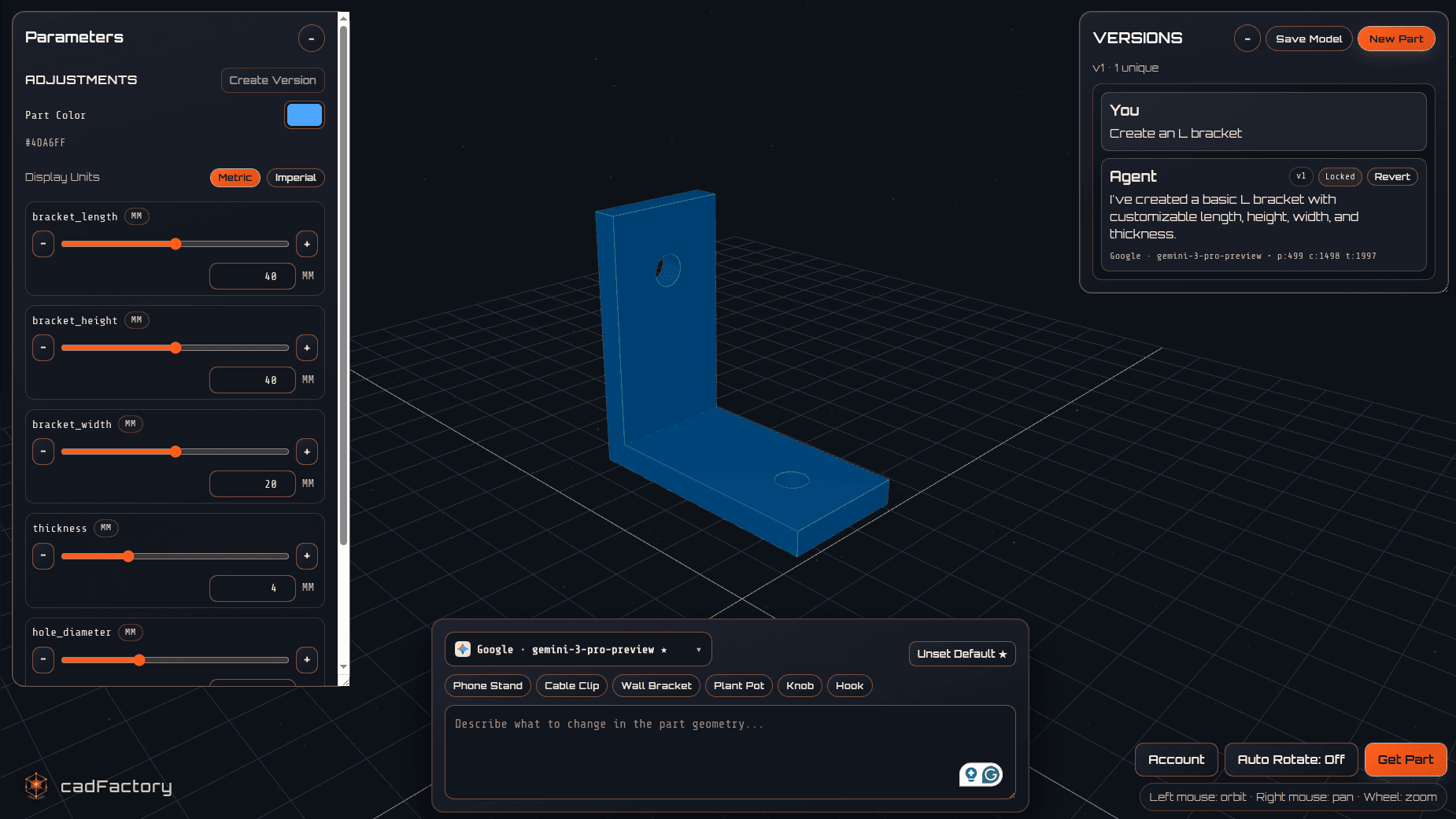 cadfactory.ai project preview